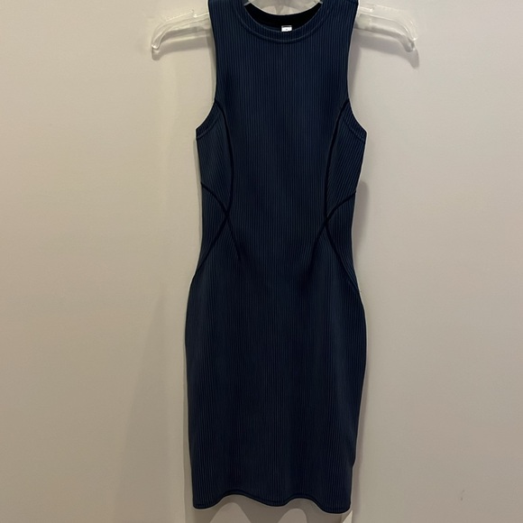 Lululemon Ribbed Softstreme Slim-Fit Tank Dress True Navy size 0 - Picture 4 of 14